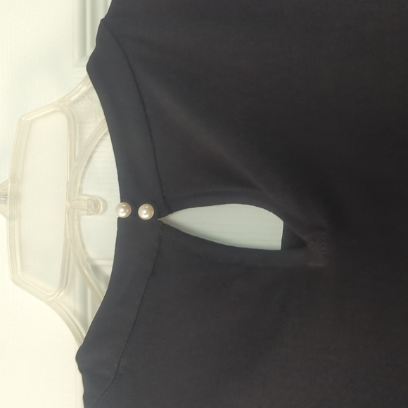 Karl Lagerfeld faux pearl tank Embellished Tie-Accented Knit Top - Picture 5 of 12